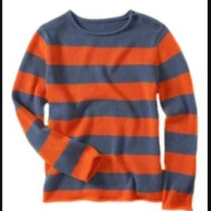 New Stella McCartney rugby linen cotton knit roll neck contrast stripe sweater